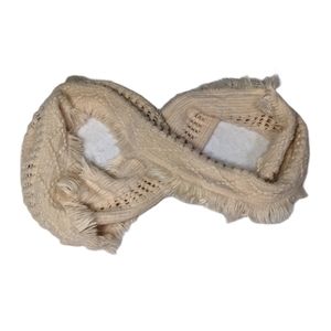 Pink knit infinity scarf